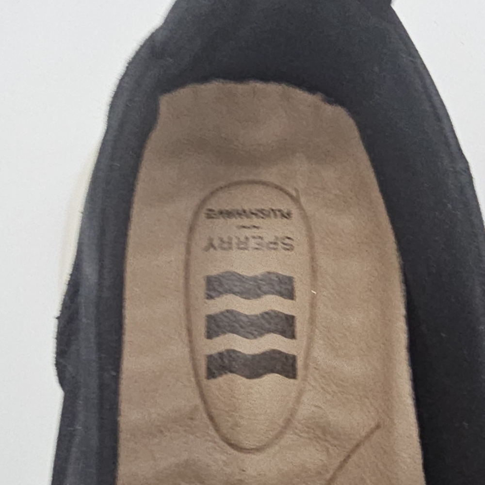 Sperry Coastal Plushwave Womens Black Leather Lace Up Boat Shoe Sneaker Size 11 - Picture 3 of 11